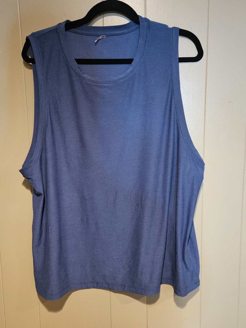 Blue Sleeveless Tank Top Women's Size 3X Soft Stretch Casual Basic Layering Top